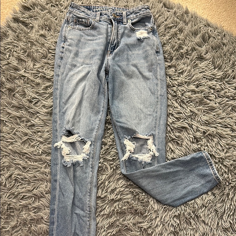American Eagle Outfitters Blue Boyfriend Jeans Relaxed Fit